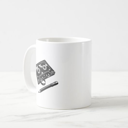 Audio-Band mit lustigem Panzerdesign" Kaffeetasse (Vorderseite Links)