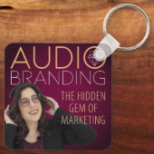 Audio Branding Podcast Keychain Schlüsselanhänger (Rückseite)