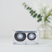 Audio Cassette DJ Business Card Visitenkarte (Stehend Vorderseite)