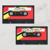 Audio Cassette DJ Business Card Visitenkarte (Vorne/Hinten)