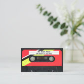 Audio Cassette DJ Business Card Visitenkarte (Stehend Vorderseite)