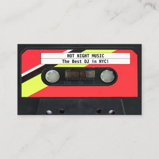 Audio Cassette DJ Business Card Visitenkarte (Vorderseite)