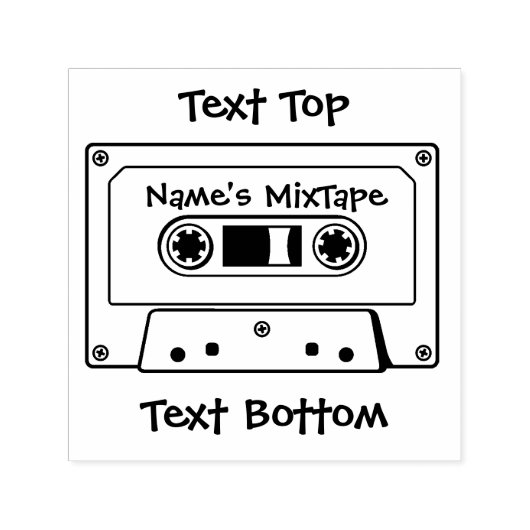 Audio Cassette Tape Permastempel (Design)