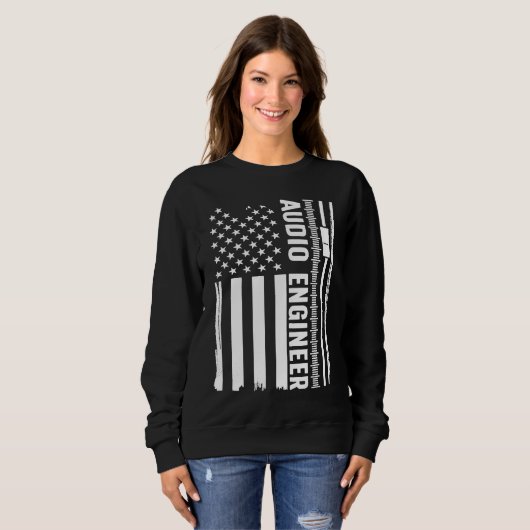 Audio Engineer American Flag Audio Engineering Sweatshirt (Vorne ganz)