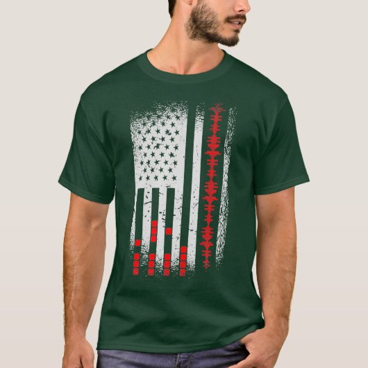 Audio Engineer American Flag USA Design for Fans T-Shirt (Vorderseite)