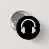Audio Engineer Audiophile DJ Music Lover Headphone Button (Vorne & Hinten)