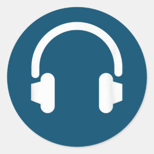 Audio Engineer Audiophile DJ Music Lover Headphone Runder Aufkleber
