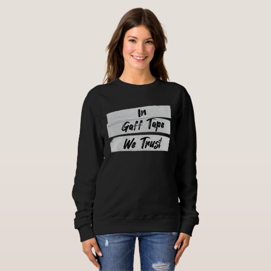Audio Engineer Gaff Tape Bühne Back Tech Crew Sweatshirt (Vorne ganz)