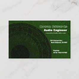 Audio Engineer Oceania Business Card Visitenkarte