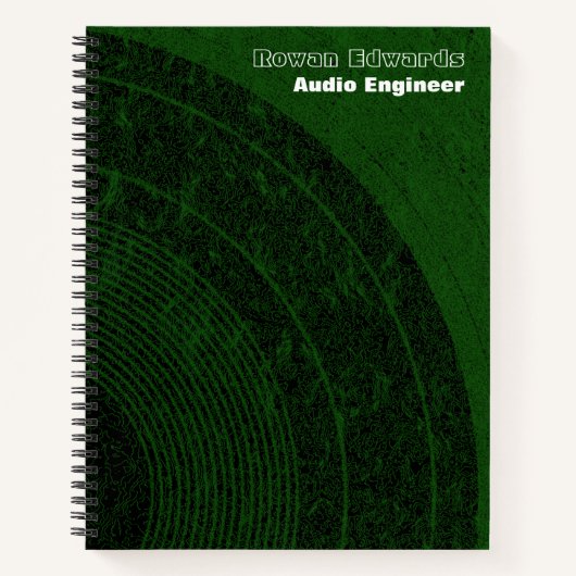 Audio Engineer Spiral Notebook Notizblock (Vorderseite)