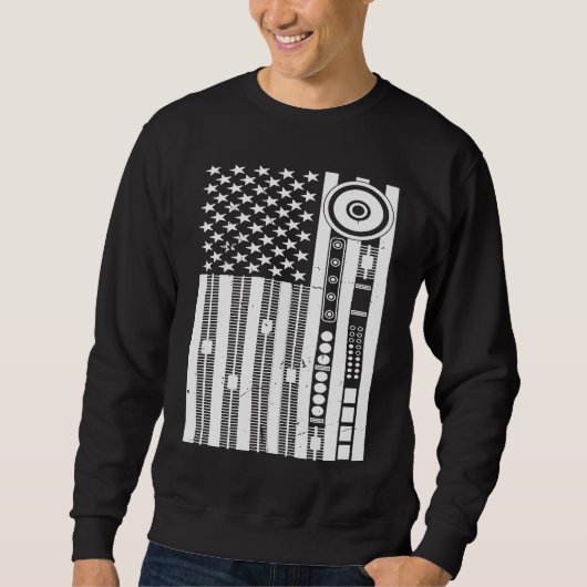 Audio Engineer US Flag Sound Engineer Audio Motor Sweatshirt (Vorderseite)