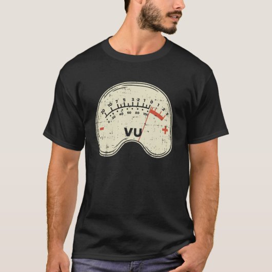 Audio Engineer Vu Meter für Audio Technician Sound T-Shirt (Vorderseite)