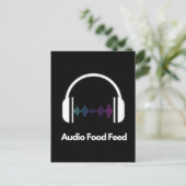 Audio Food Feed Postkarte (Stehend Vorderseite)
