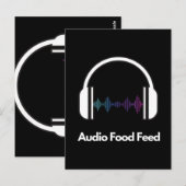 Audio Food Feed Postkarte (Vorne/Hinten)