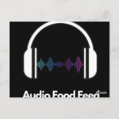 Audio Food Feed Postkarte (Rückseite)