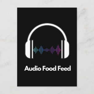 Audio Food Feed Postkarte