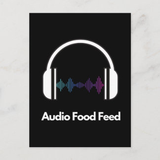 Audio Food Feed  Postkarte