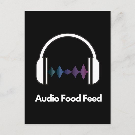 Audio Food Feed Postkarte (Vorderseite)