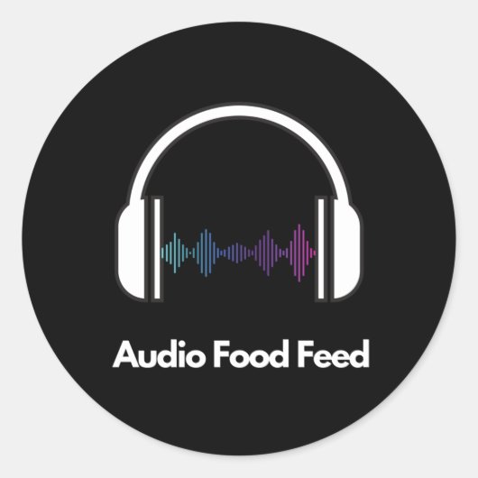 Audio Food Füttre Round Stickers (Vorderseite)
