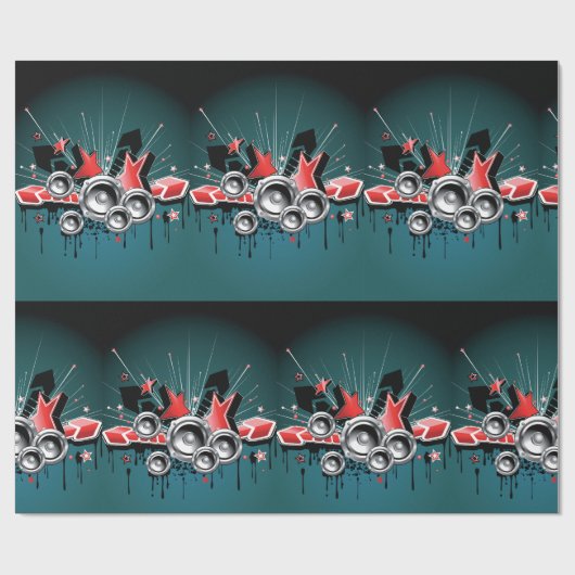 Audio für Lautsprecher Geschenkpapier (Flach)