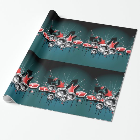 Audio für Lautsprecher Geschenkpapier (Ungerollt)
