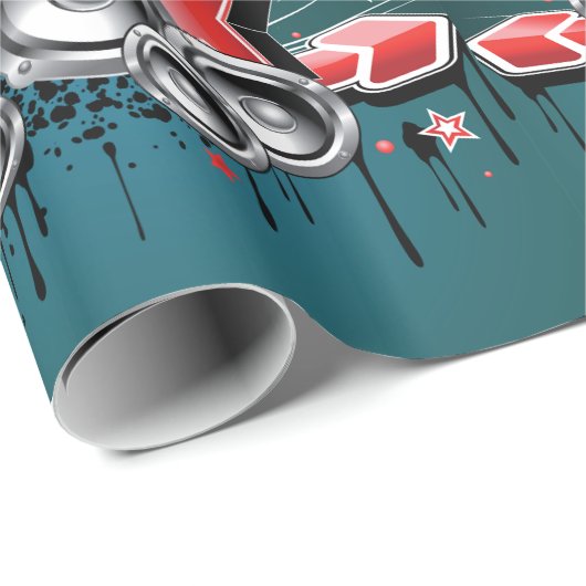 Audio für Lautsprecher Geschenkpapier (Rolleneckpunkt)