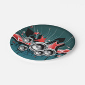 Audio für Lautsprecher Pappteller (Schrägansicht)