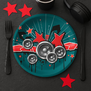 Audio für Lautsprecher Pappteller