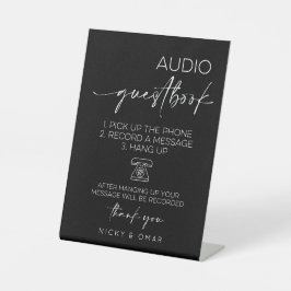 Audio Gästebuch Hochzeitsempfang Sockelschild