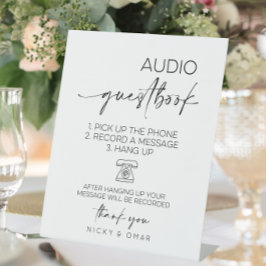 Audio Gästebuch Hochzeitsempfang Sockelschild