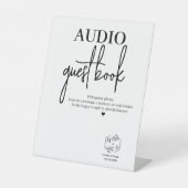Audio-Gästebuch Hochzeitsfeier Sockelschild (Vorderseite)