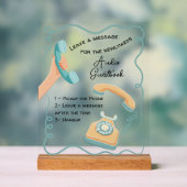 Audio-Gästebuch-Symbol Acrylschild (Neutral)