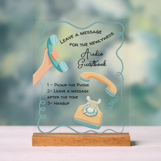 Audio-Gästebuch-Symbol Acrylschild (Neutral)