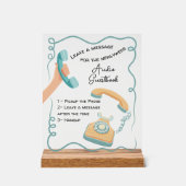 Audio-Gästebuch-Symbol Acrylschild (Vorderseite)