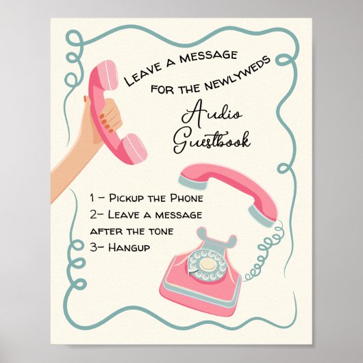 Audio-Gästebuch-Symbol Poster (Vorne)