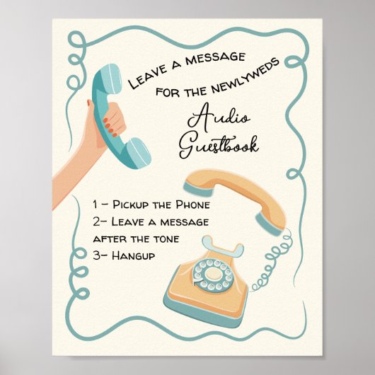 Audio-Gästebuch-Symbol Poster (Vorne)