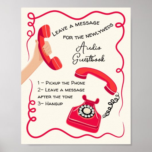 Audio-Gästebuch-Symbol Poster (Vorne)