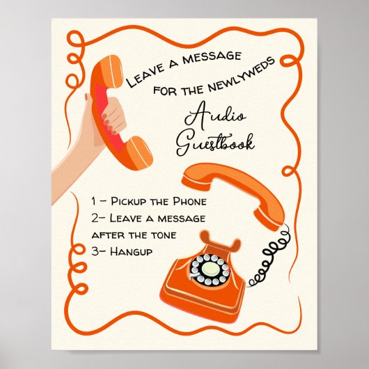 Audio-Gästebuch-Symbol Poster (Vorne)