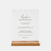 Audio Gästebuch | Telefon Gästebuch Acrylschild (Vorderseite)