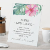 Audio Gästebuch - Tropische Hochzeiten Sockelschild (In Situ)