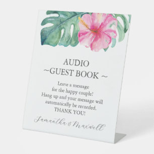Audio Gästebuch - Tropische Hochzeiten Sockelschild