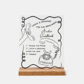 Audio-Gästebuchnachricht für Hochzeitszeichen Acrylschild (Vorderseite)