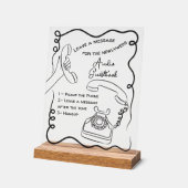 Audio-Gästebuchnachricht für Hochzeitszeichen Acrylschild (Winkel)