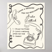 Audio-Gästebuchnachricht für Hochzeitszeichen Poster (Vorne)