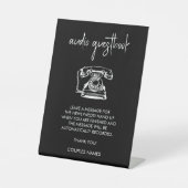 Audio Guest Book Wedding Sign Sockelschild (Vorderseite)