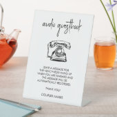 Audio Guest Book Wedding Sign Sockelschild (In Situ)