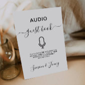 Audio Guest Book Wedding Sign Template, Einladung