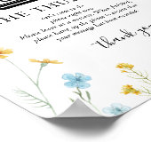 Audio Guest Book Wildblume Wedding Sign Poster (Ecke)