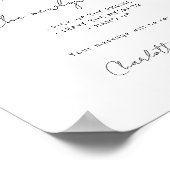 Audio Guestbook | Phone Message Guest Book Sign Poster (Ecke)