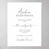 Audio Guestbook | Phone Message Guest Book Sign Poster (Vorne)